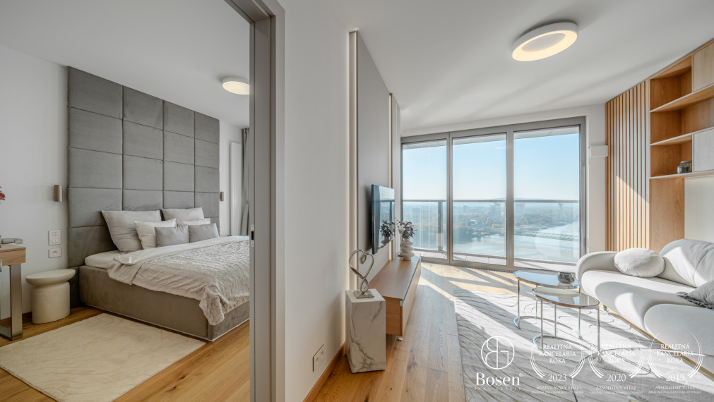 BOSEN | PRENAJATÉ EUROVEA TOWER - luxusný 2i byt s krásnym výhľadom na hrad, 58,4m2