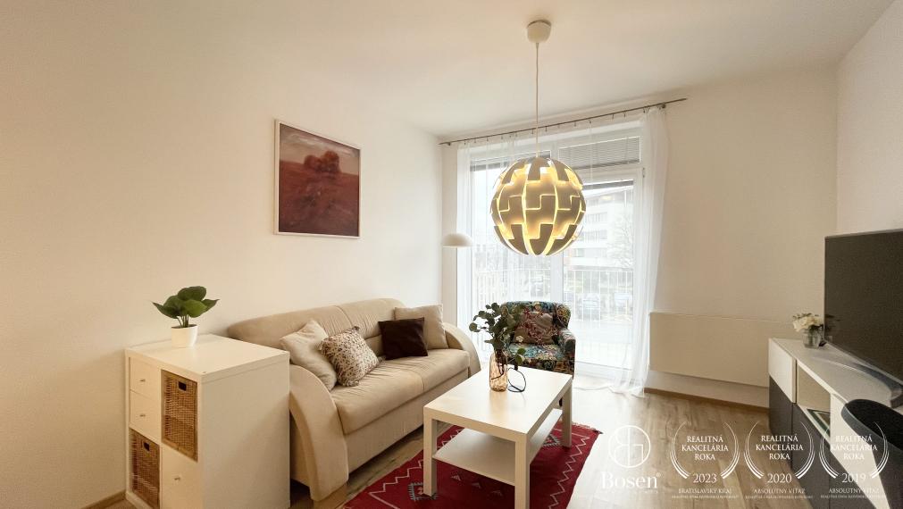 Prenajaté - BOSEN | Útulný 2 izbový byt s parkovacím státím, ulica Bystrická, Bratislava - Devínska Nová ves,47 m2