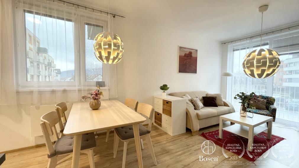 Prenajaté - BOSEN | Útulný 2 izbový byt s parkovacím státím, ulica Bystrická, Bratislava - Devínska Nová ves,47 m2