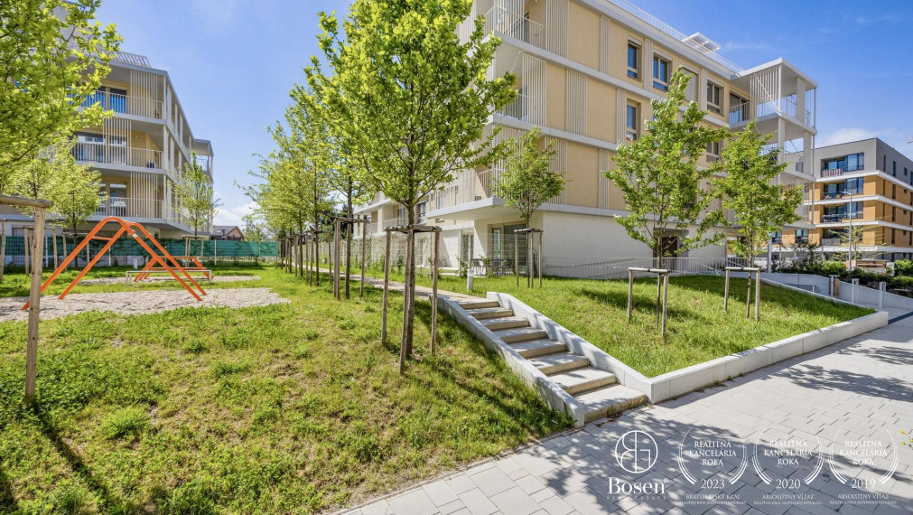 REZERVOVANÉ - BOSEN | Moderný 2-izbový byt s predzáhradkou a pivnicou, Bajkalská, BA