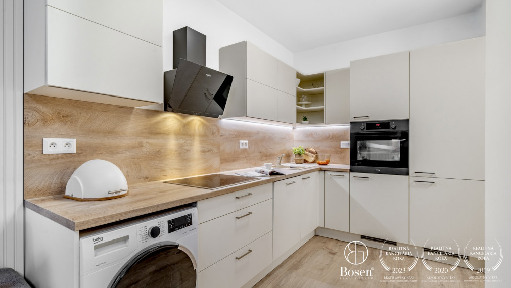 REZERVOVANÉ - BOSEN | Moderný 2-izbový byt s predzáhradkou a pivnicou, Bajkalská, BA