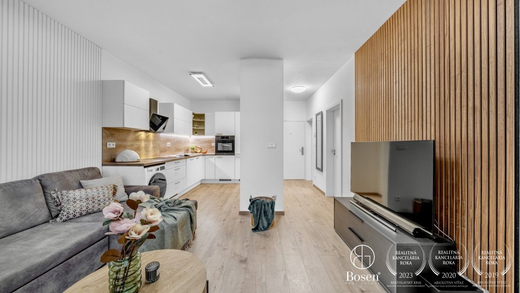 REZERVOVANÉ - BOSEN | Moderný 2-izbový byt s predzáhradkou a pivnicou, Bajkalská, BA