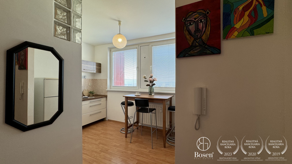 BOSEN | Na prenájom 1 izbový byt s krásnym výhľadom v Bratislave na Fedinovej ulici