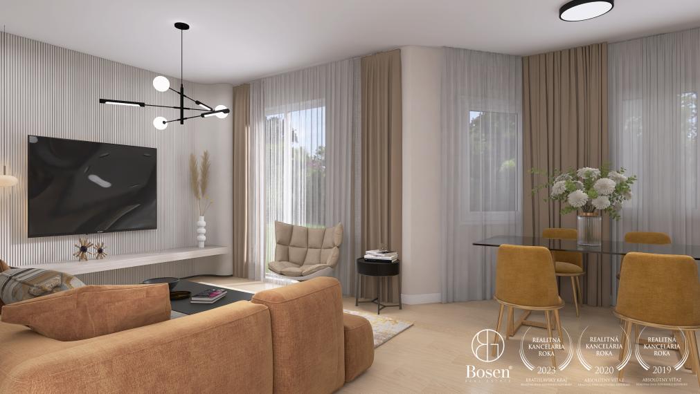 BOSEN | 4 izbový mezonetový byt so záhradkou, 288 m2, Bratislava - Karlova Ves, Pernecká ul.