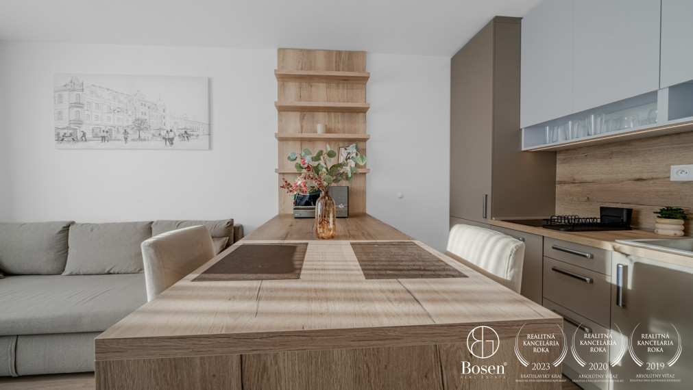 REZERVOVANÉ - BOSEN | 1 izbový byt v novostavbe, lodgia, parkovanie, Košická, Bratislava - Ružinov