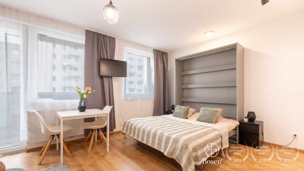 BOSEN | 1 izbový byt s parkovacím státím  na prenájom, Ovocné sady, Bratislava