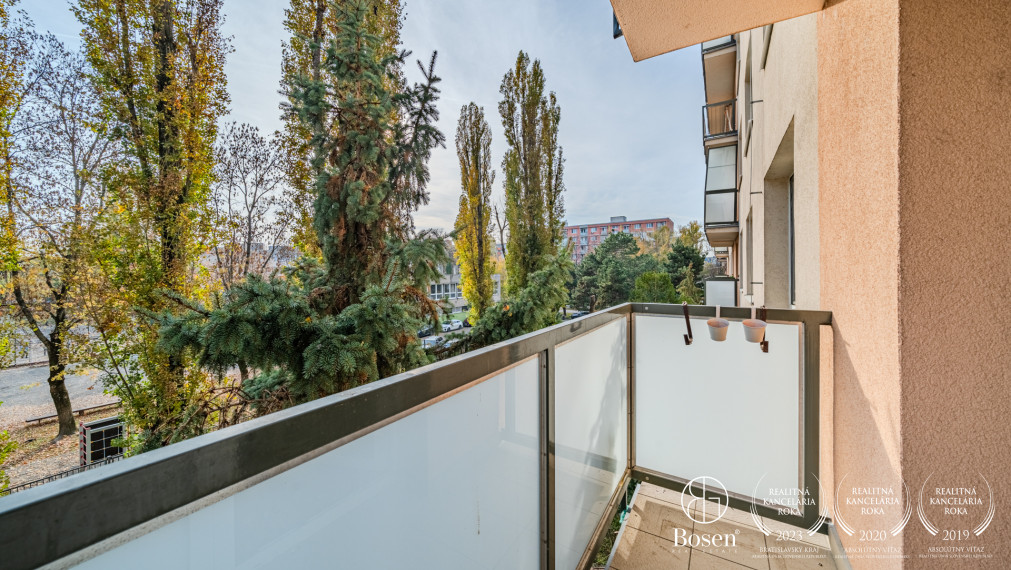 BOSEN | Prenájom priestranný 2 izbový byt s balkónom, 66,13 m2, Bratislava – m.č. Ružinov