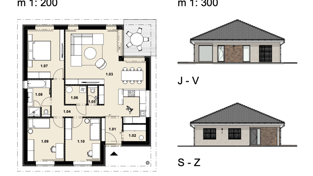 BOSEN | Novostavba 4 izbového rodinného domu M1 - Trenčín