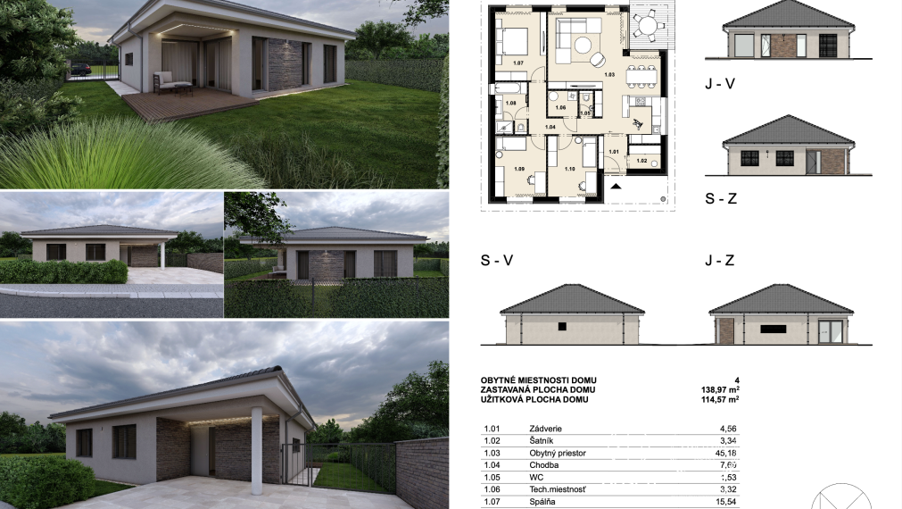 BOSEN | Novostavba 4 izbového rodinného domu M1 - Trenčín