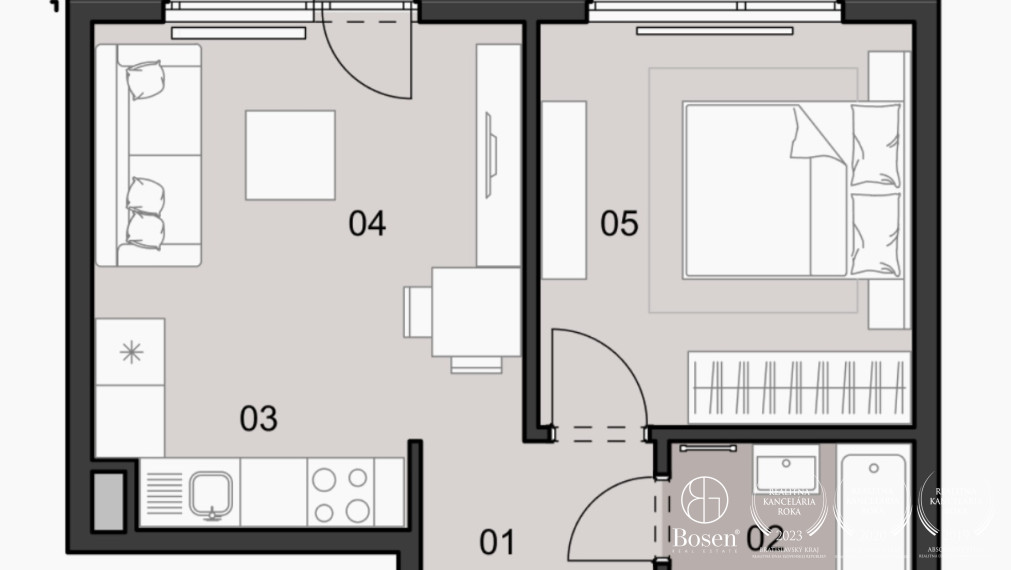 BOSEN | Praktický 2 izb.byt s balkónom v projekte Ovocné Sady, Ružinov