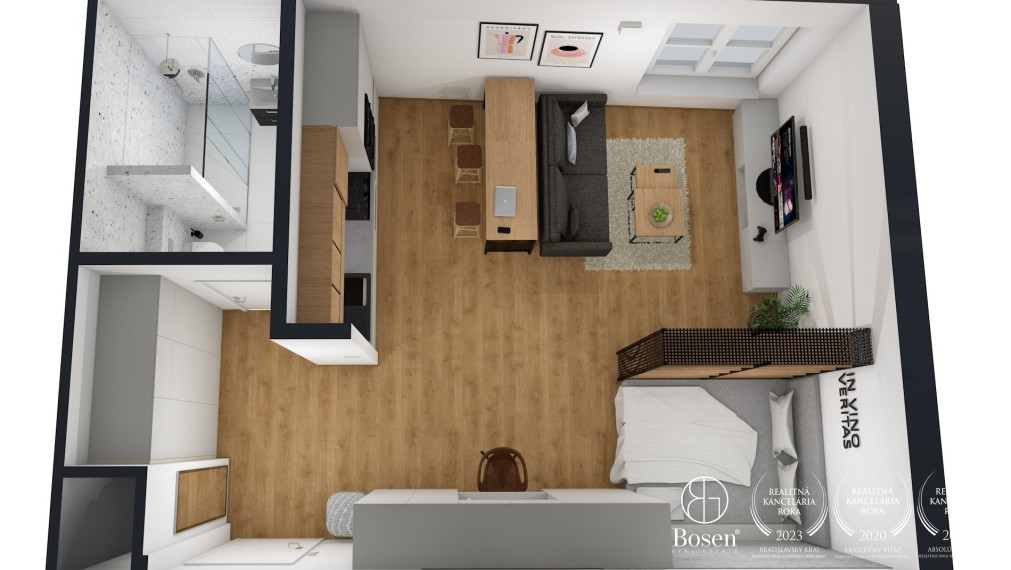 BOSEN | Štýlový 1,5 izbový byt, Ľadová ulica - Staré mesto