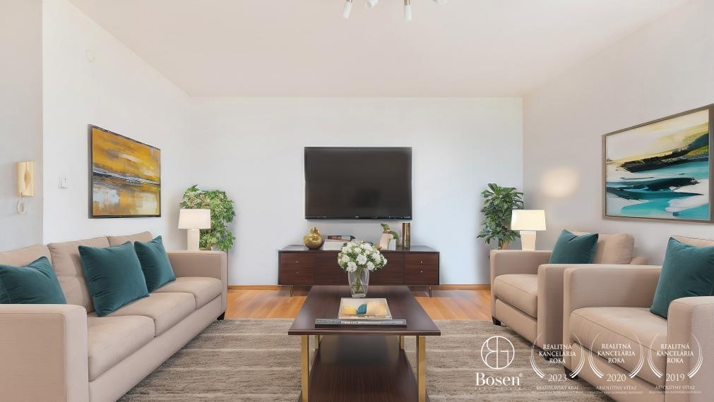 BOSEN | Priestranný 1 izbový byt 34m2 s balkónom na Čermáni