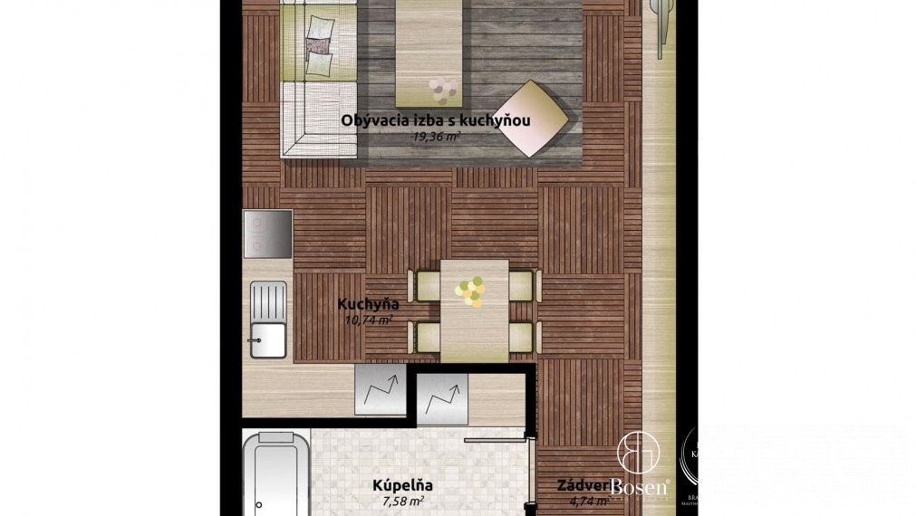 BOSEN | IDEAL Homes | 1 izbový byt, Dunajská Streda