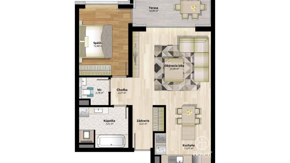 BOSEN | IDEAL Homes | 2 izbový byt, Dunajská Streda