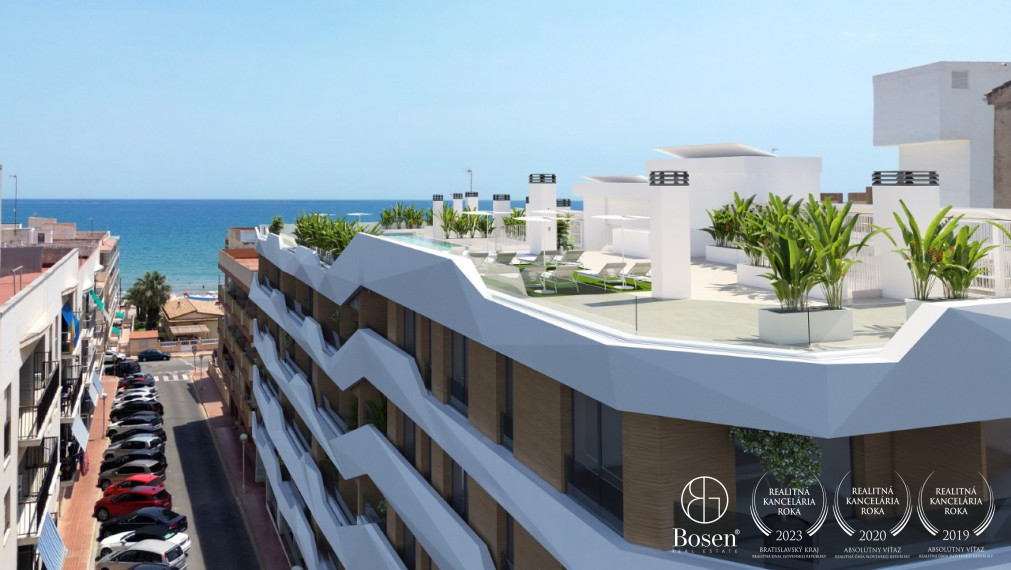 Moderný 3 izbový prímorský apartmán s bazénom