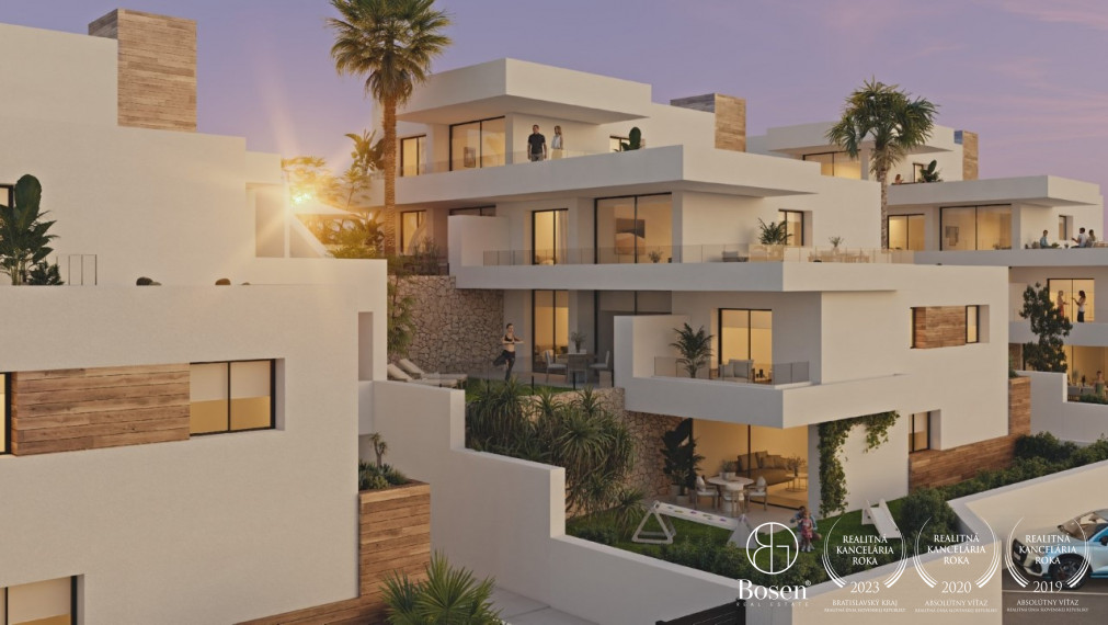 Slnečné apartmány s výhľadom na more v Cumbre del Sol