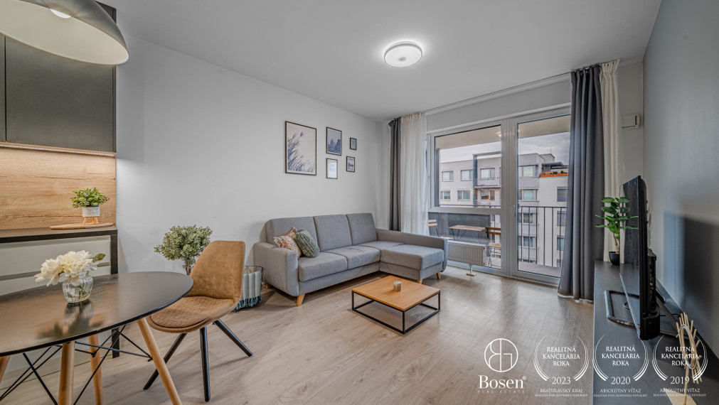 BOSEN | PRENAJATÉ Moderný 2 izbový byt s walk-in šatníkom v novostavbe NUPPU