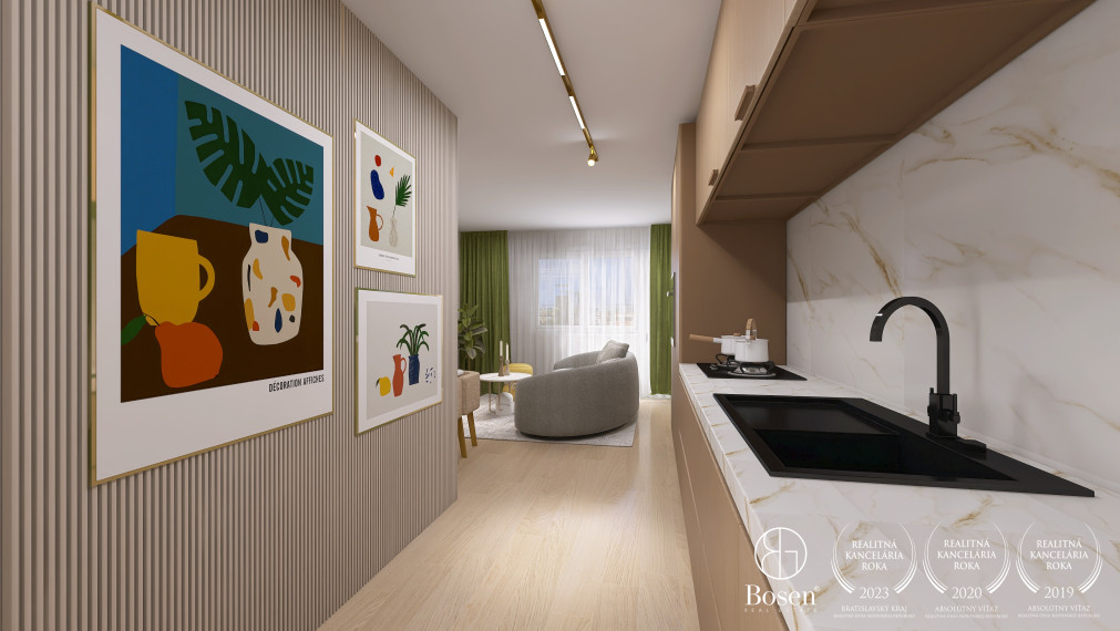 PREDANÉ - BOSEN | 3 izb. byt s priestrannou terasou, Jašíkova-Ružinov