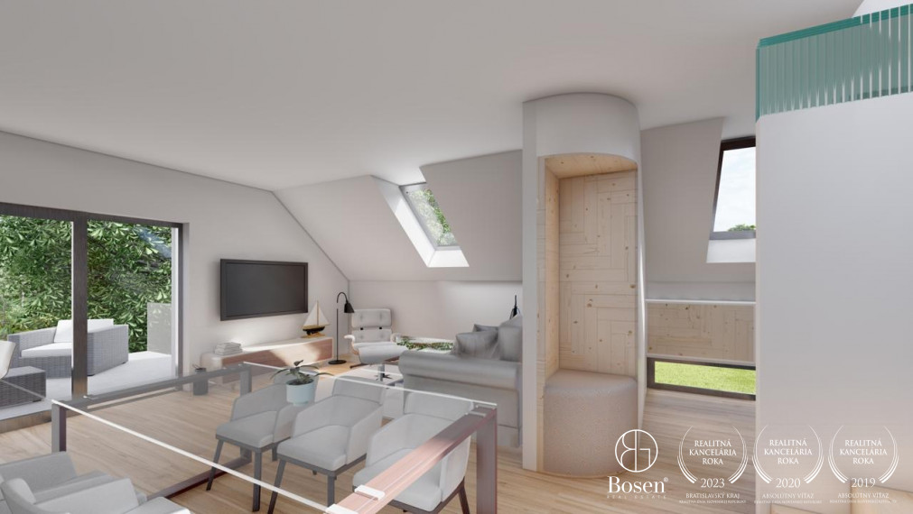 BOSEN | Výnimočný 4 izb.mezonet, veľká terasa, vlastný výťah, Hergottova, 145 m2
