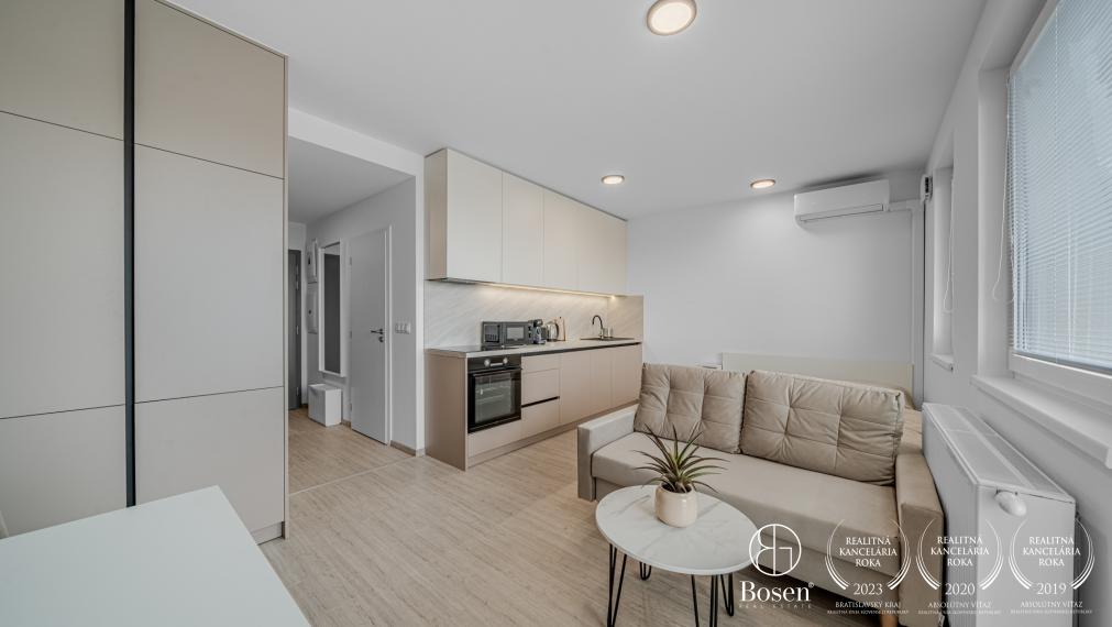 BOSEN | Zariadený nový 1 izb.byt, Parking, Balkón, Klíma, Pivnica, Ružinov, 34 m2