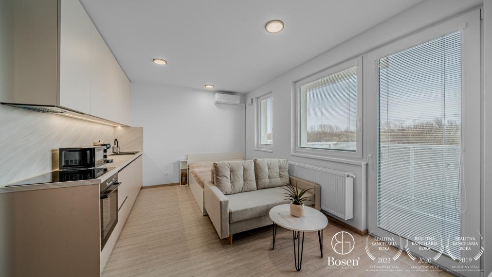 BOSEN | Zariadený nový 1 izb.byt, Parking, Balkón, Klíma, Pivnica, Ružinov, 34 m2