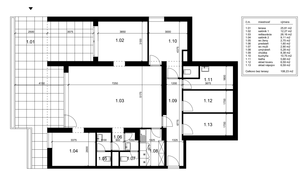 Nebytový priestor pre podnikanie v pôvodnom stave, Staré mesto, Mozartova, 134,04 m²