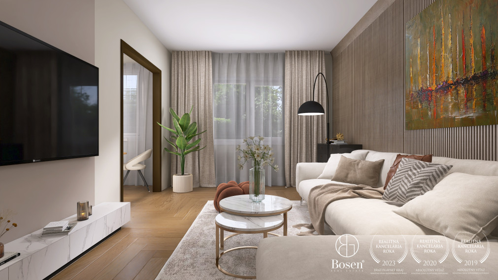 BOSEN | REZERVOVANÉ- Priestranný 2 izbový byt s balkónom v pôvodnom stave