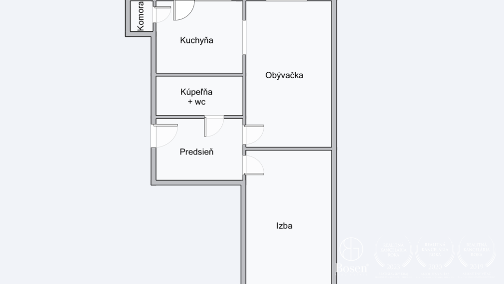 BOSEN | REZERVOVANÉ- Priestranný 2 izbový byt s balkónom v pôvodnom stave