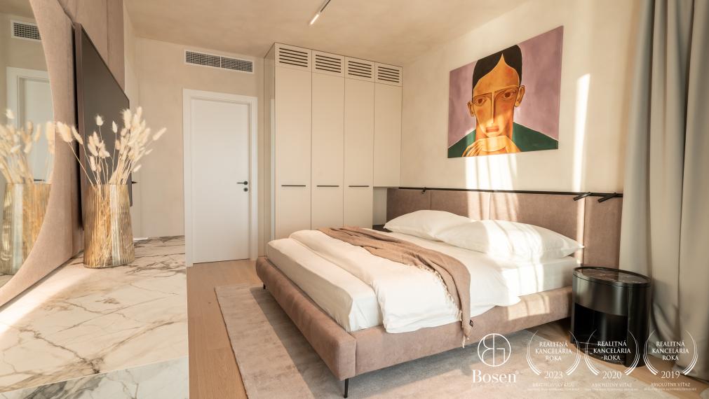 Bosen | Dizajnovo riešený 3-izbový byt s loggiou a výhľadom na Dunaj – Eurovea Riverside, 102,98m²