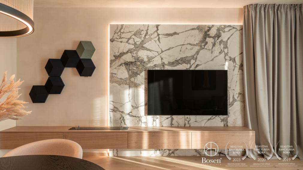 Bosen | Dizajnovo riešený 3-izbový byt s loggiou a výhľadom na Dunaj – Eurovea Riverside, 102,98m²