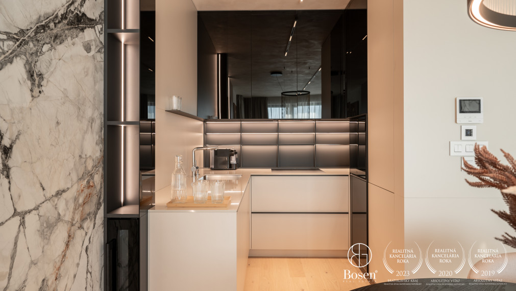 Bosen | Dizajnovo riešený 3-izbový byt s loggiou a výhľadom na Dunaj – Eurovea Riverside, 102,98m²