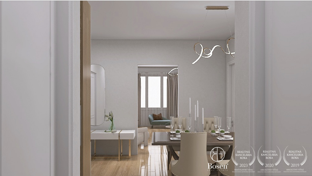 BOSEN | Priestorovo veľkorysý 4 izbový byt, pôvodný stav, Palisády - BA, 163 m2