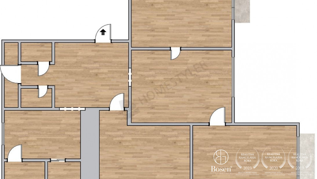 BOSEN | Priestorovo veľkorysý 4 izbový byt, pôvodný stav, Palisády - BA, 163 m2