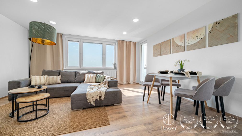 BOSEN | REZERVOVANÝ 3 izbový kompletne zrekonštruovaný byt s loggiou, Na Pasekách, Rača, 70m2