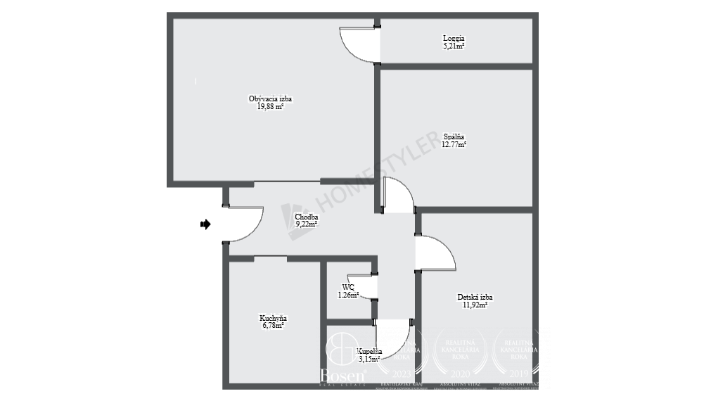 BOSEN | REZERVOVANÝ 3 izbový kompletne zrekonštruovaný byt s loggiou, Na Pasekách, Rača, 70m2
