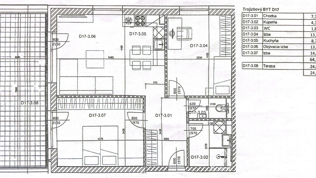 BOSEN |  3 izbový nový byt 90m s veľkou terasou