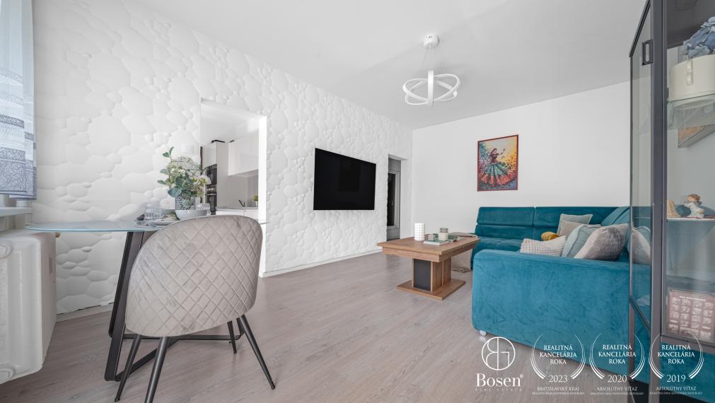 PREDANÉ - BOSEN | Vkusný 3-izbový byt s loggiou po rekonštrukcii, Karloveská ulica - BA, 70 m2