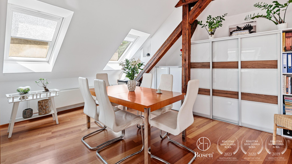 BOSEN| 3 izbový podkrovný byt vhodný na ateliér, Čajkovského ul., Staré mesto, Bratislava 1
