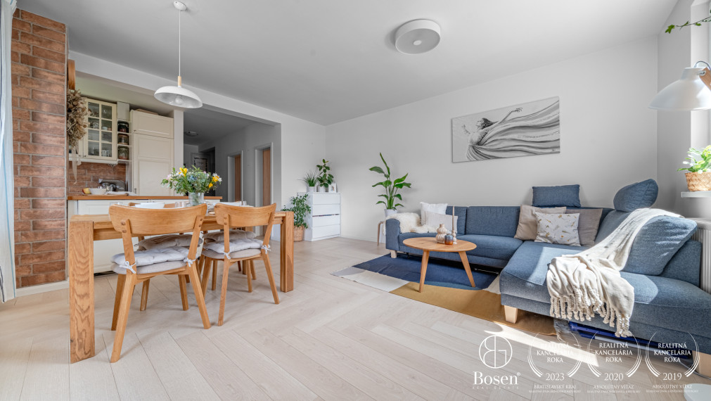 PREDANÉ - BOSEN | Harmonický 3-IZBOVÝ byt s priestranným balkónom, Projekt RINZLE – KADNÁROVÁ, BA - Rača, 76 m2