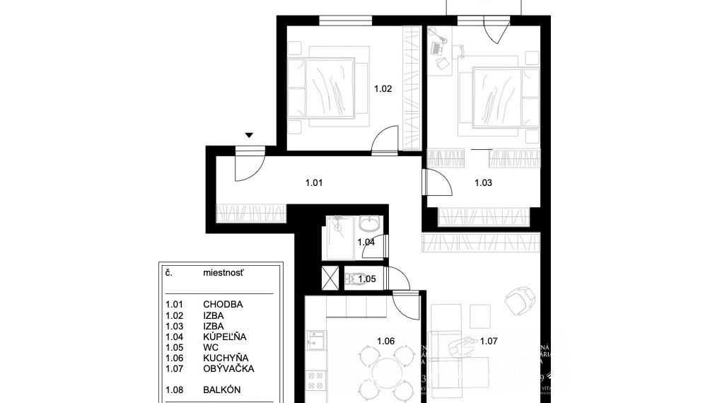 BOSEN | REZERVOVANÝ_ Priestranný 3 izbový byt pri Blúmentáli, Tabaková, 85.20 m2