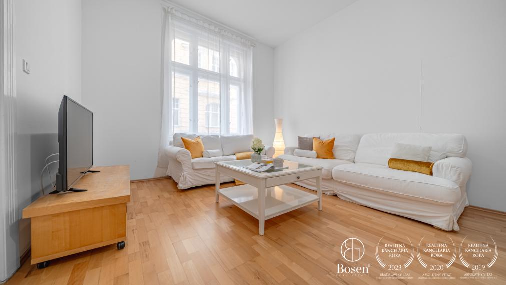 Bosen | Komfortný 2-izbový byt v srdci Starého Mesta – Sládkovičova ulica, 72 m²