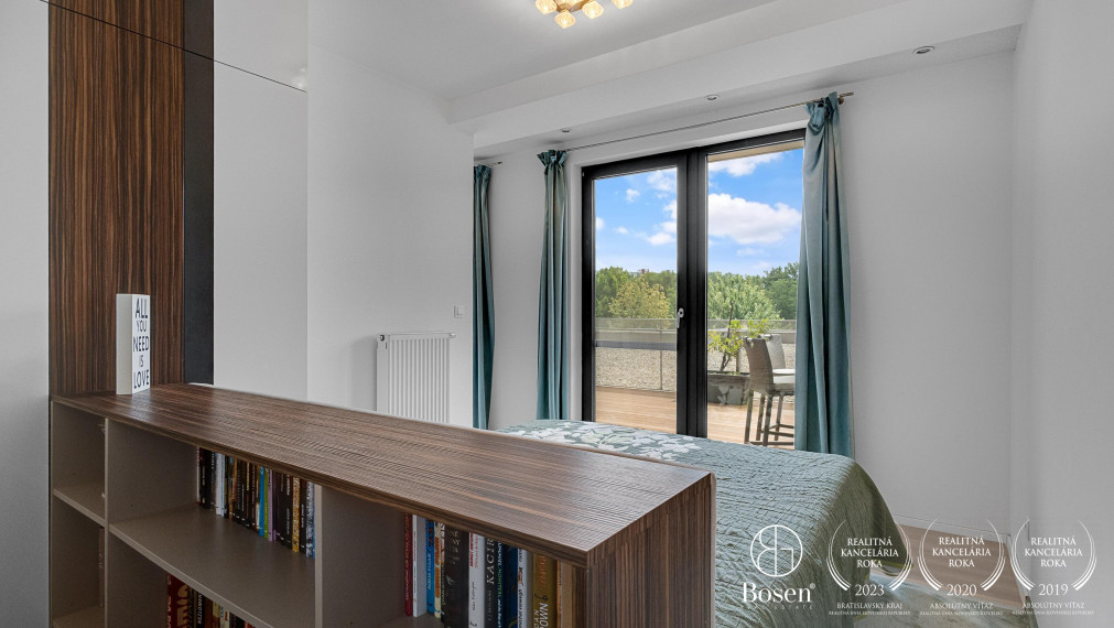 BOSEN | Na prenájom 3 izbový byt Petržalka City, terasa 40m2
