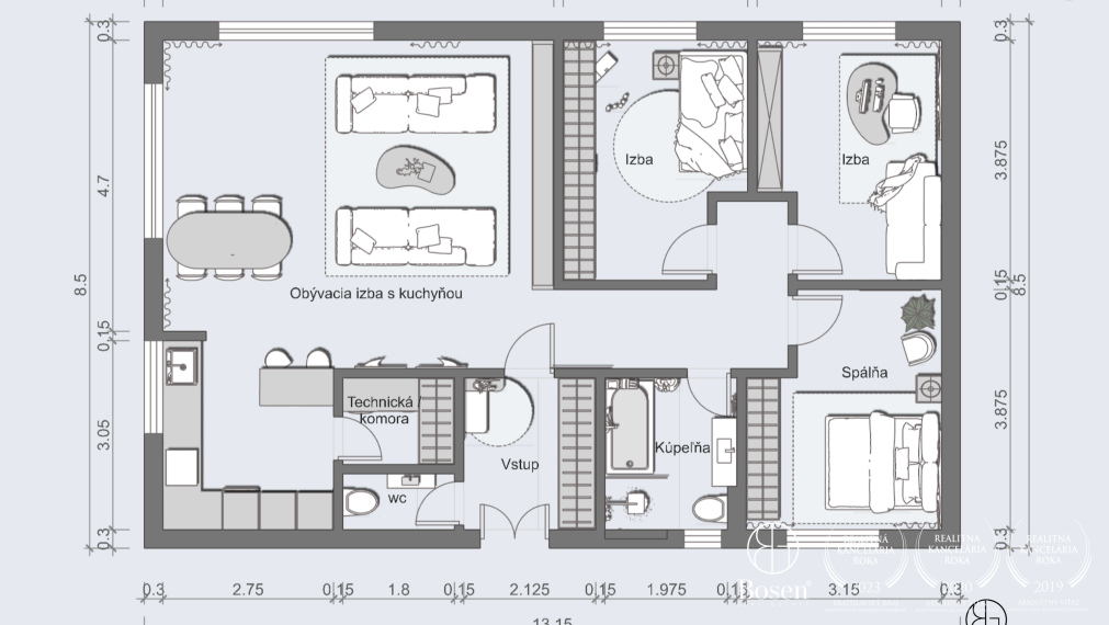 Bosen Realicity / Novostavba 4 izbového domu 15 minút od Žiliny