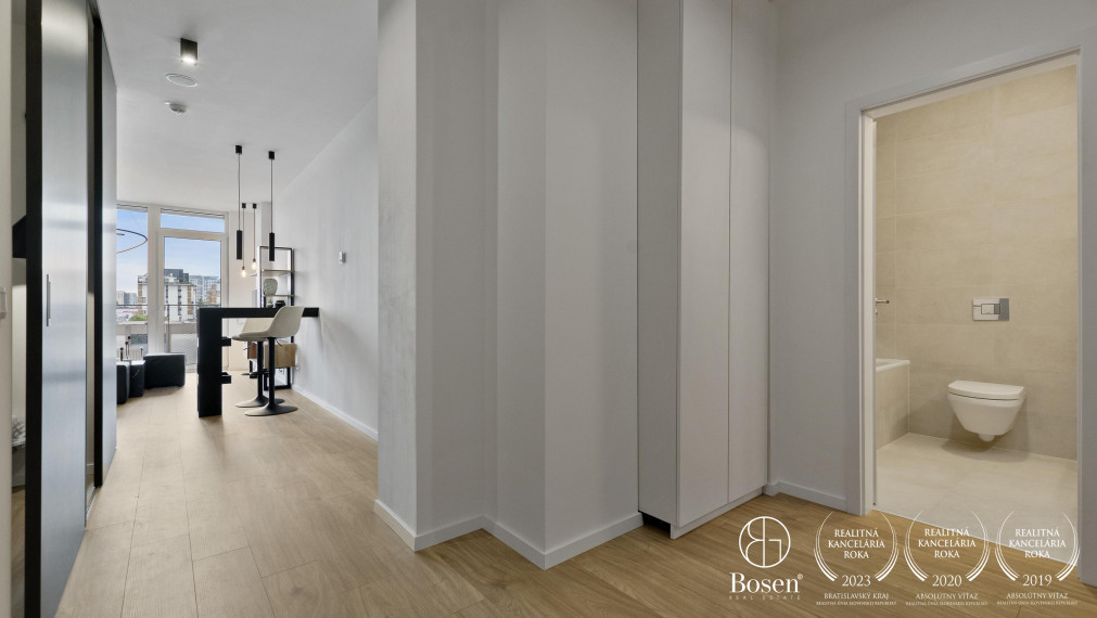 REZERVOVANÉ - BOSEN | Prenájom nový 1,5 izbový byt v Olivia Residence, Rožňavská, BA