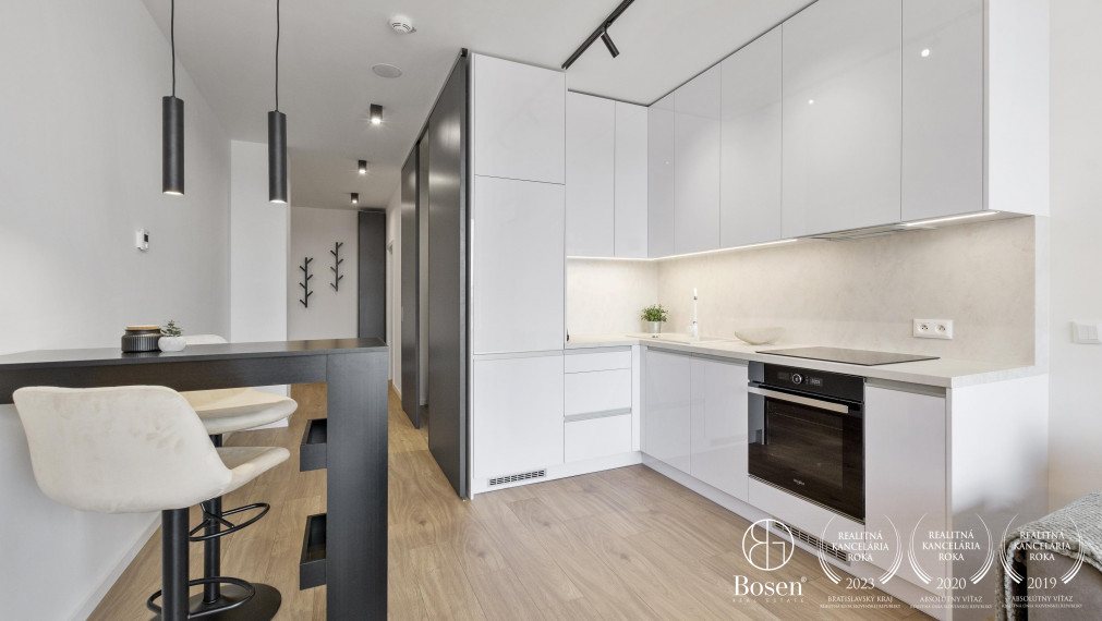 REZERVOVANÉ - BOSEN | Prenájom nový 1,5 izbový byt v Olivia Residence, Rožňavská, BA