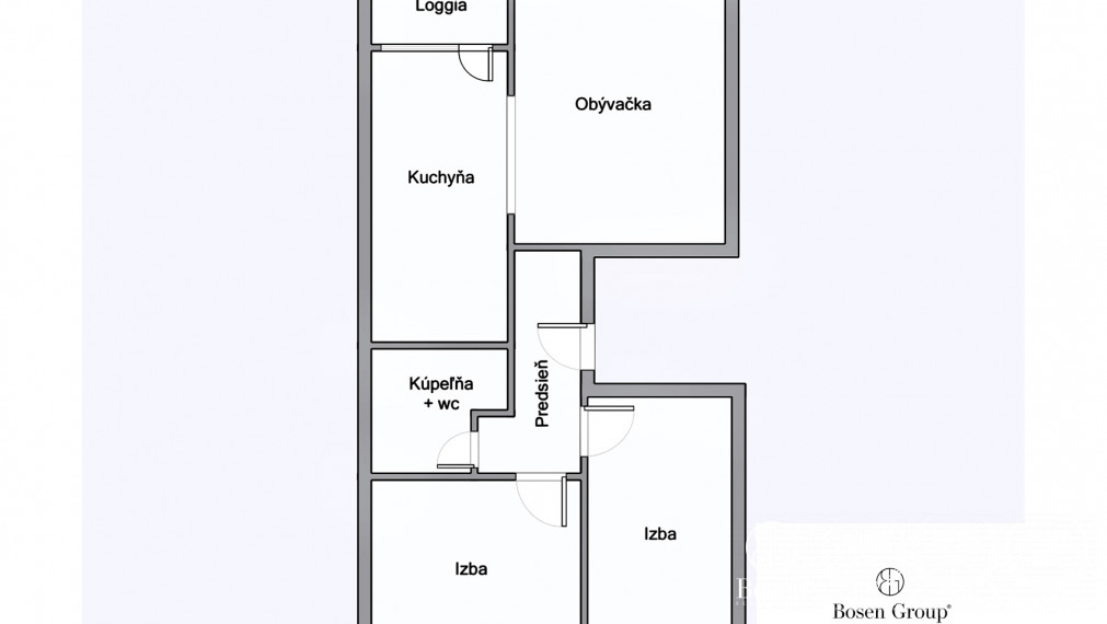 BOSEN | Zrekonštruovaný 3 izbový byt s loggiou, 64m2.
