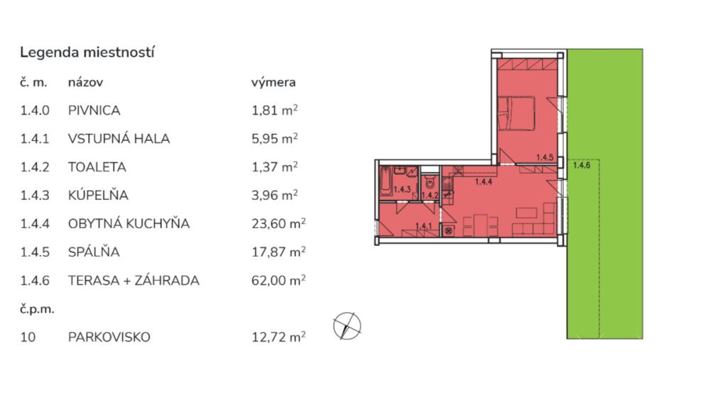 BOSEN | VÝRAZNÁ ZĽAVA Investičná príležitosť na predaj 2 izbový byt so záhradou v novostavbe