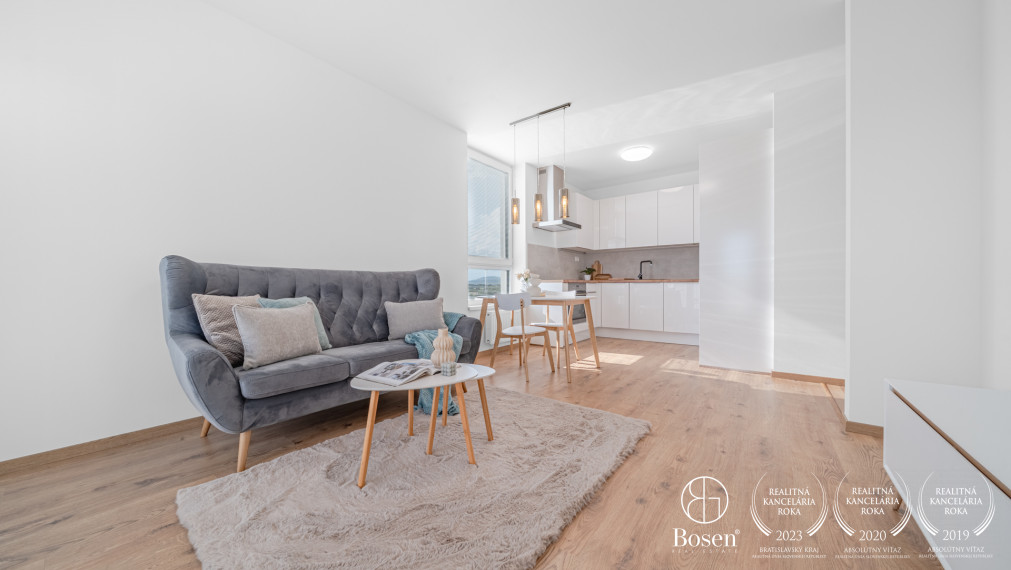 BOSEN | PRENAJATÉ 2izb. byt s parkovaním, pivnicou v novostavbe, dva balkóny, Petržalka, 57 m2