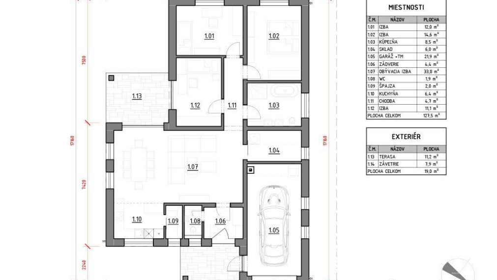 BOSEN | Dizajnový 4i RD s garážou v novom obytnom parku Čenkesfa v Povode