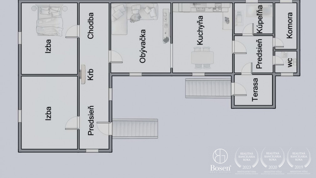 BOSEN | Rezervované, rodinný dom s garážou a záhradou, Belina, 1150m2